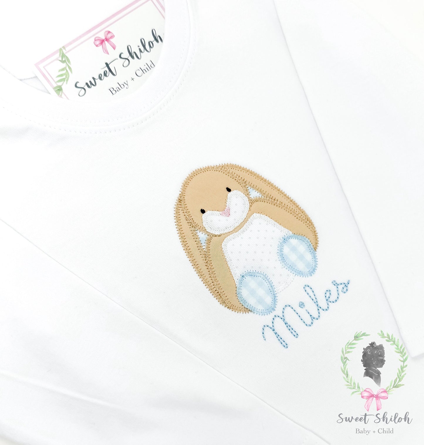 Stuffed Bunny Rabbit Zigzag Stitch Applique