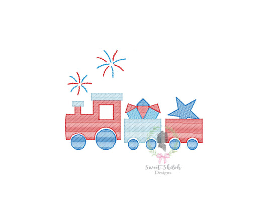 Independence Day Train Sketch