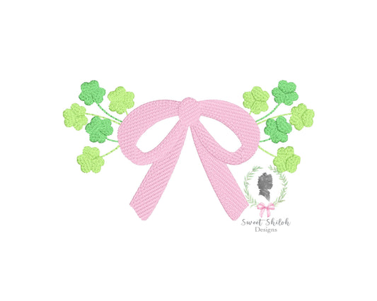 St. Patrick's Day Shamrock Bow Frame Fill