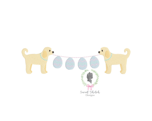 Golden Doodle Easter Egg Fill Embroidery