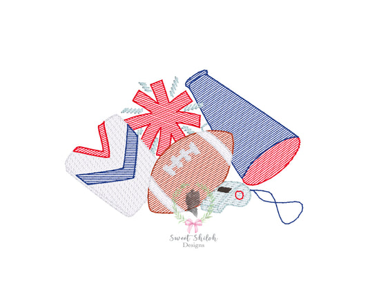 Football Cheer Gear Sketch