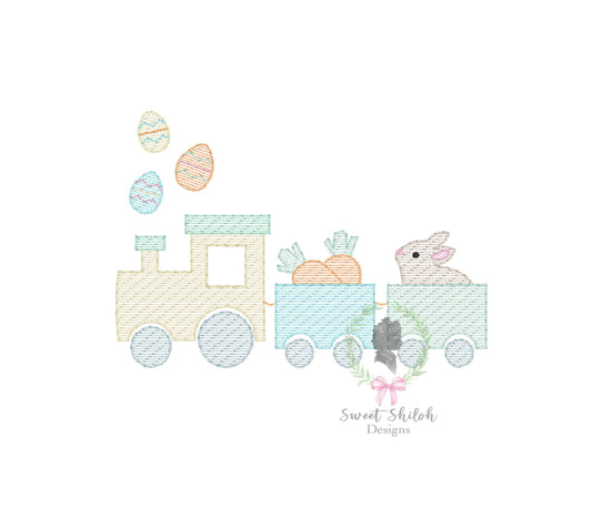 Easter Egg Train Sketch