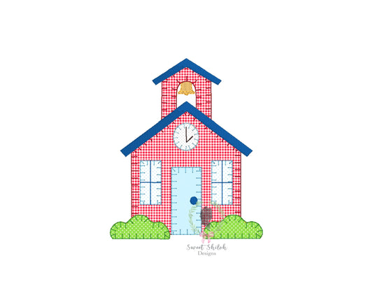 Schoolhouse Blanket Stitch Applique