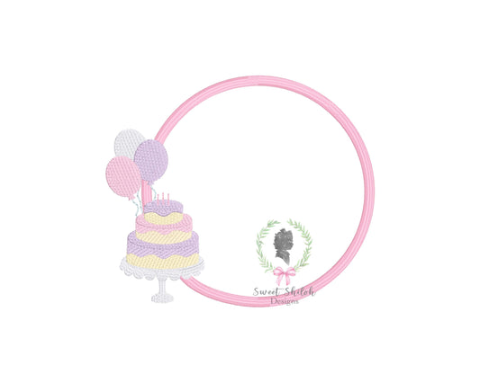 Birthday Cake Celebration Frame Fill