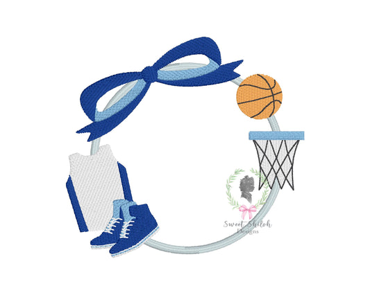 Basketball Bow Jersey Frame Fill