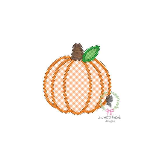 Pumpkin Zigzag Stitch Applique