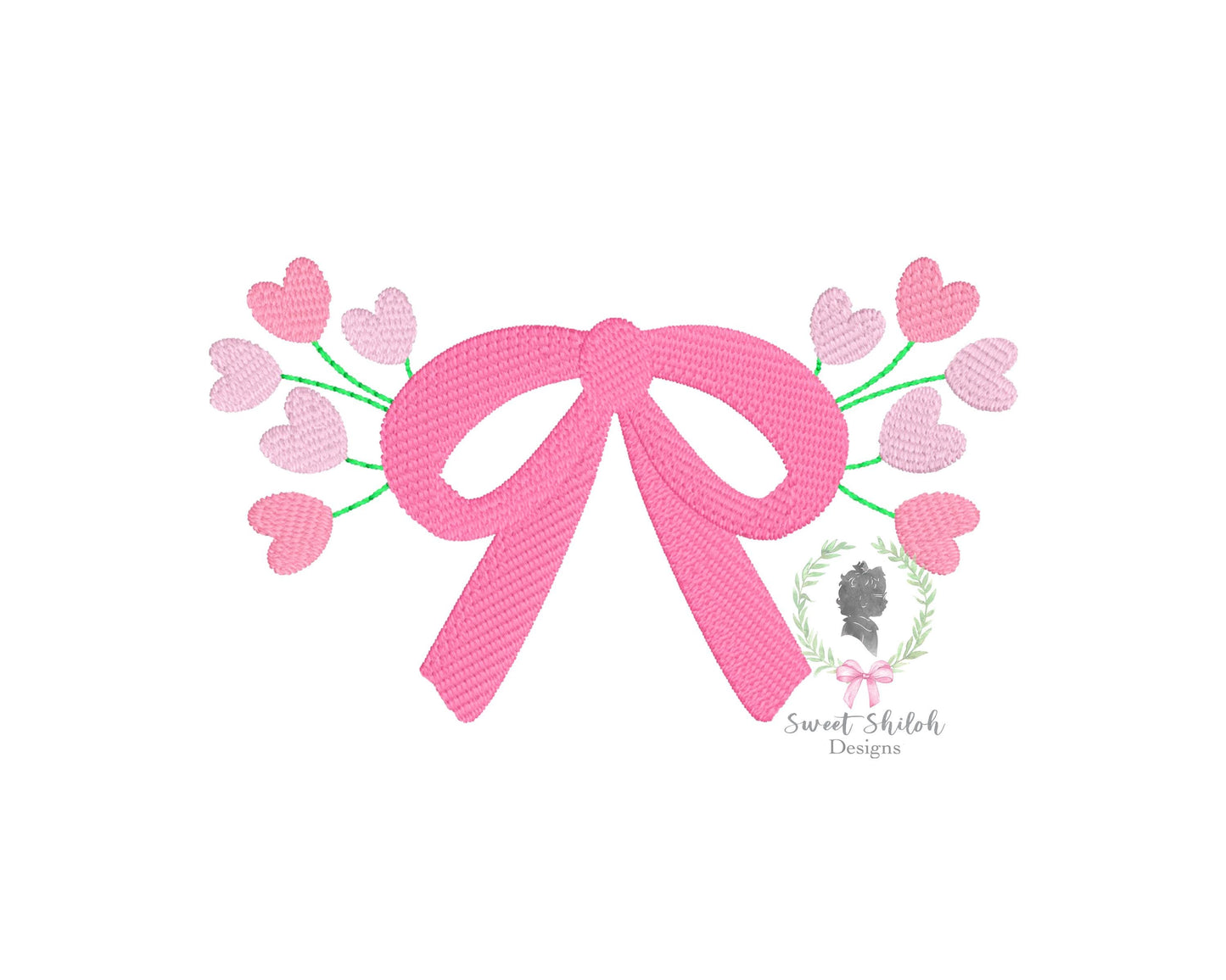 Valentine's Day Heart Flower Frame Fill