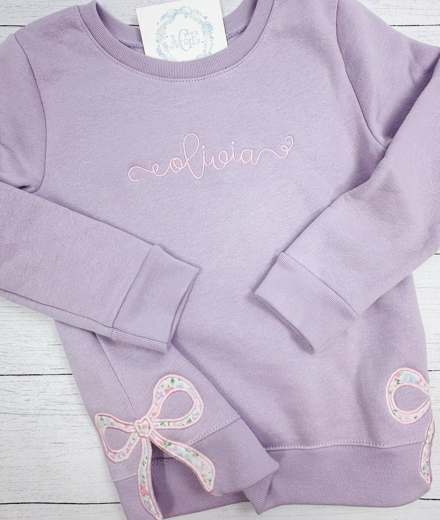 Bow Satin Stitch Applique