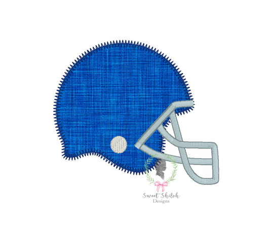 Football Helmet Zigzag Stitch Applique
