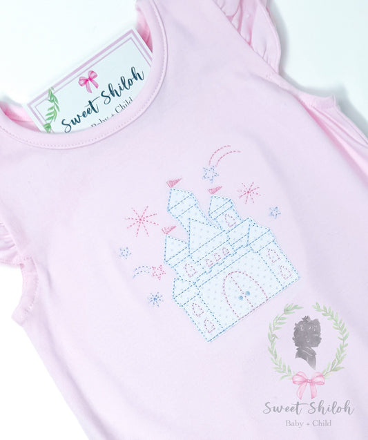 Fairytale Castle Bean Stitch Applique