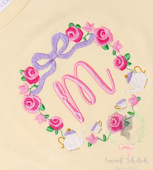 Storybook Princess Floral Bow Frame Fill