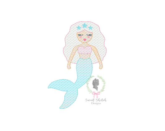Princess Mermaid Sketch