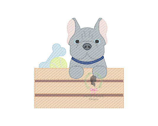 Frenchie in Toy Box Sketch