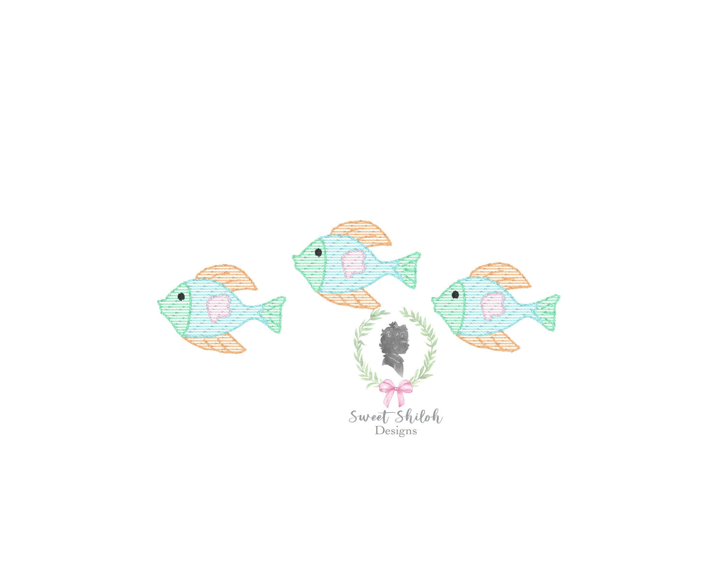 Swimming Fish Trio Sketch
