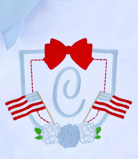 4th of July Hydrangea Bow Frame Fill