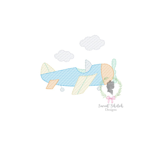 Flying Airplane Sketch