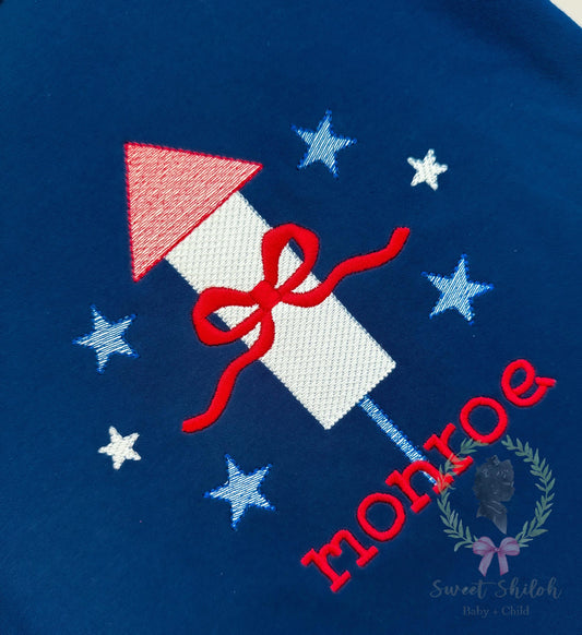 Firework Rocket with Bow Sketch